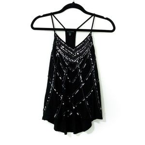 Express Sequin Beaded Party Tank